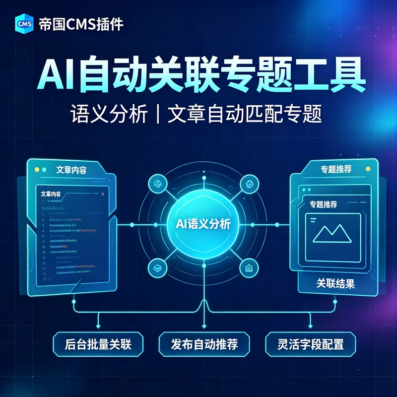 帝国CMS智能专题匹配工具：AI语义分析自动关联